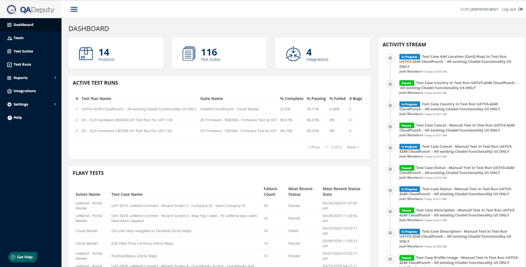 Screenshot Of QADeputy for test management tools for jira