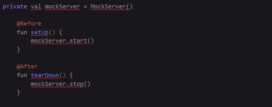 mock server code screenshot