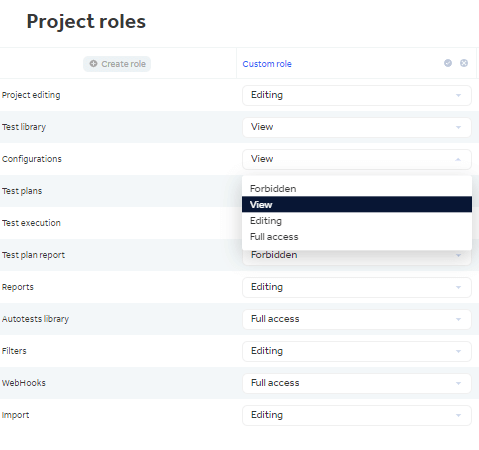 How to set up project roles on TestGear